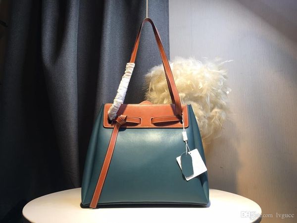 

seling brand design women shoulder bags genuine leather handbags big capacity casual totes bags patchwork theard real leather