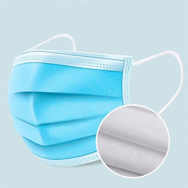 

dhl ship non woven face party mask blue 3 layer dust waterproofply soft breathable mouth safety masks n54 8uy6