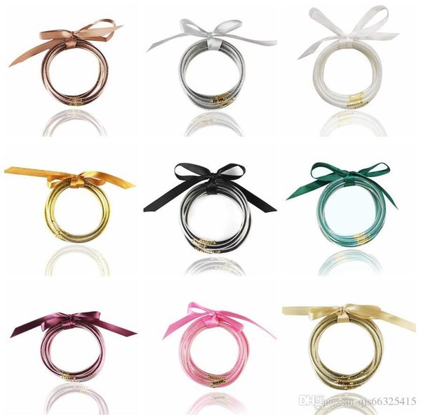 

zooying 2019 wholesale bowknot silicone christmas bracelets glitter filled jelly friendship bangle for girls bowknot silicone christmas bang, Slivery;golden