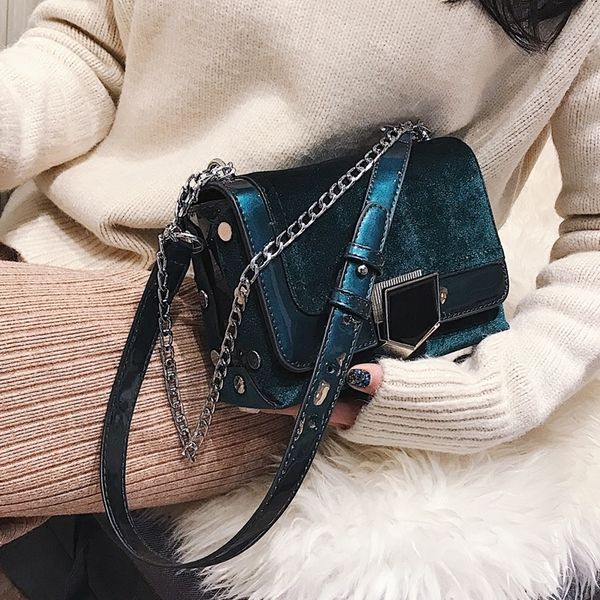 

fashion new women handbags women's designer handbag high-quality velvet women bag shoulder bag phone square bag
