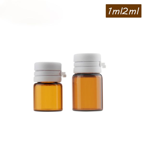 

1ml/2ml amber essential oil bottles brown glass perfume sample test bottle vials