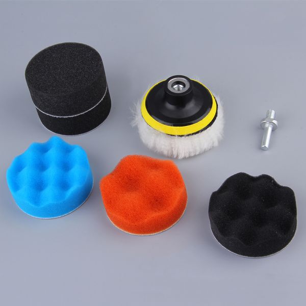 

2017 7pcs gross polishing buffing pad kit for auto car polishing wheel kit buffer with drill adapter