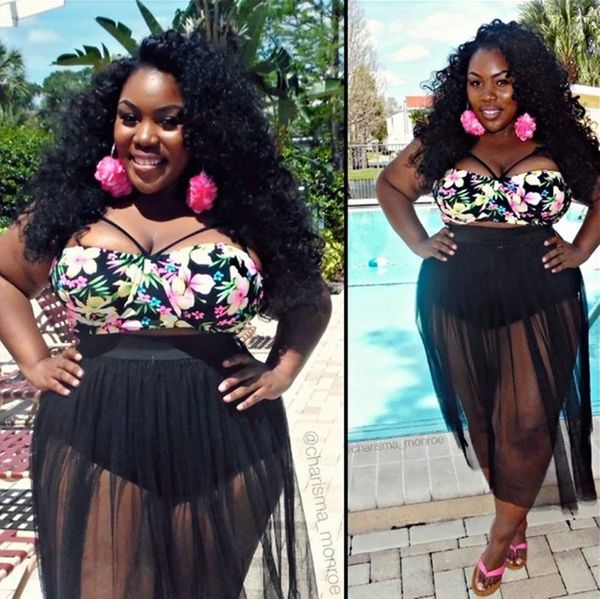 

2020 жир бикини женщины бикини печататься марли юбки высокой талии купальника плюс толстый больше купальника, White;black