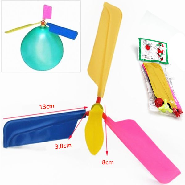 

creative flying self-combined outdoor diy balloon toy helicopter balloon airplane toy 100pcs playing children helicopter cshju