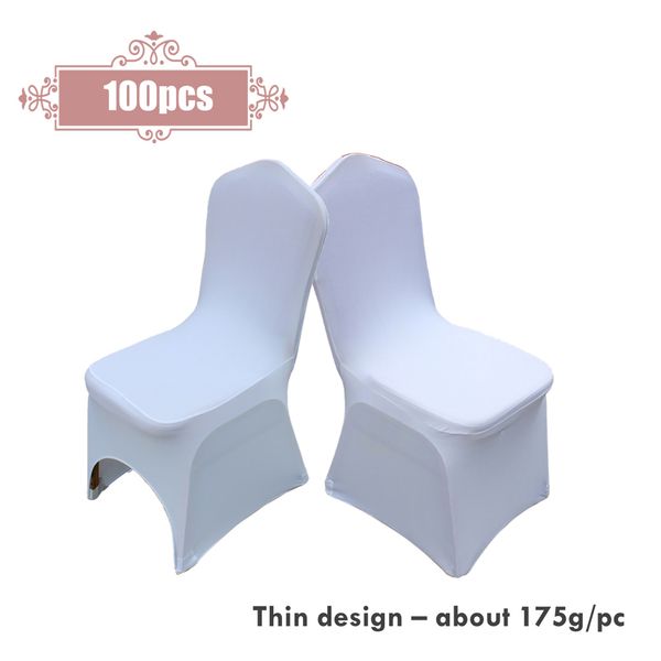 

100pcs/lot polyester spandex stretch chair covers for wedding party banquet l dinning celebration ceremony decoration