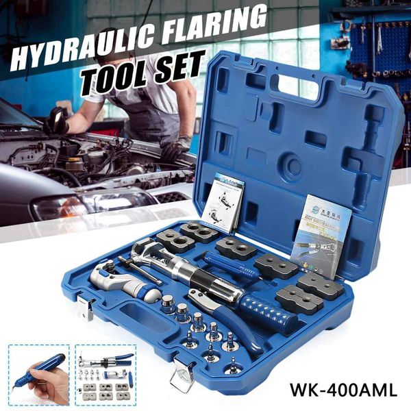 

hydraulic pipe expander set wk-400 brake pipe fuel line flaring tools kit stainless steel cup-shaped mouth for cup-shaped horn