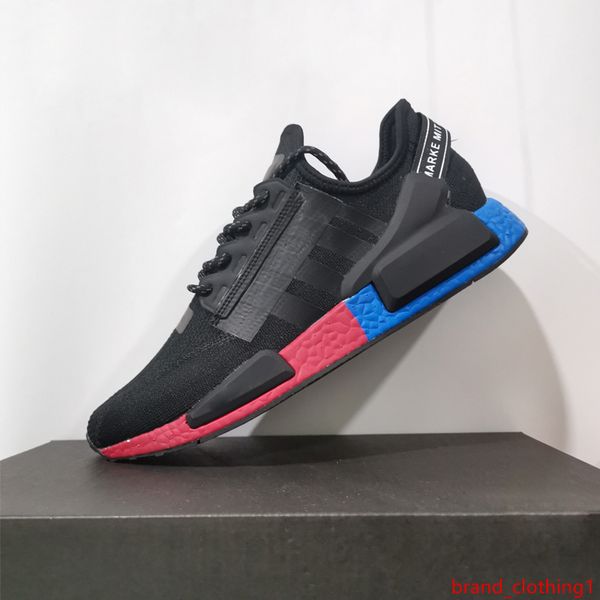 

nmd r1 v2 running shoes core black og gold metallic white oreo stealthy women mens trainers sports sneakers 36-45 breathable