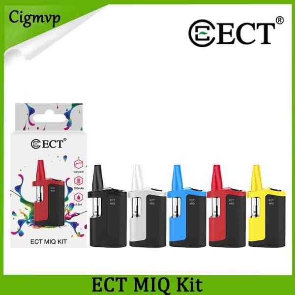 

100% первоначально ECT MIQ Vape Mod Kits Электронные сигареты Модификации 350mAh Испаритель Ручка напряжения Регулируемый Разогреть батареи 3.3V-3.6V-4В Starter Kit