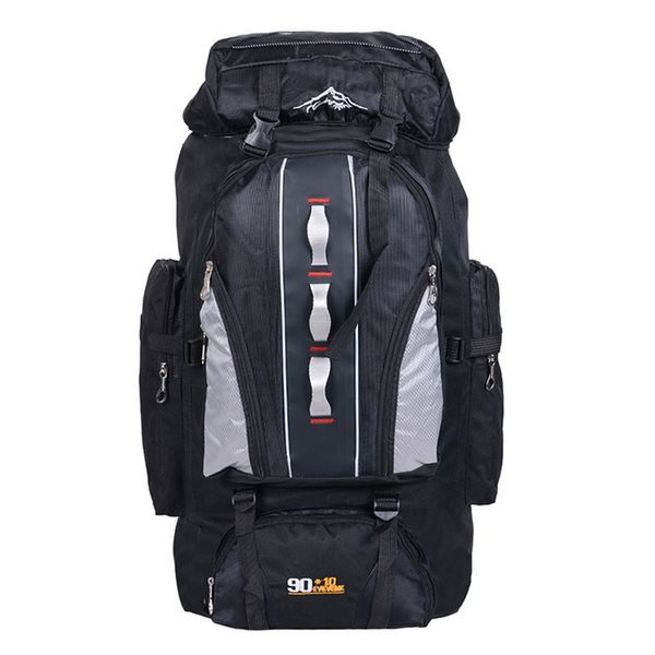 

heflashor 100l men mountaineering backpack waterproof hiking larger zipper male rucksack women sports shoes bag