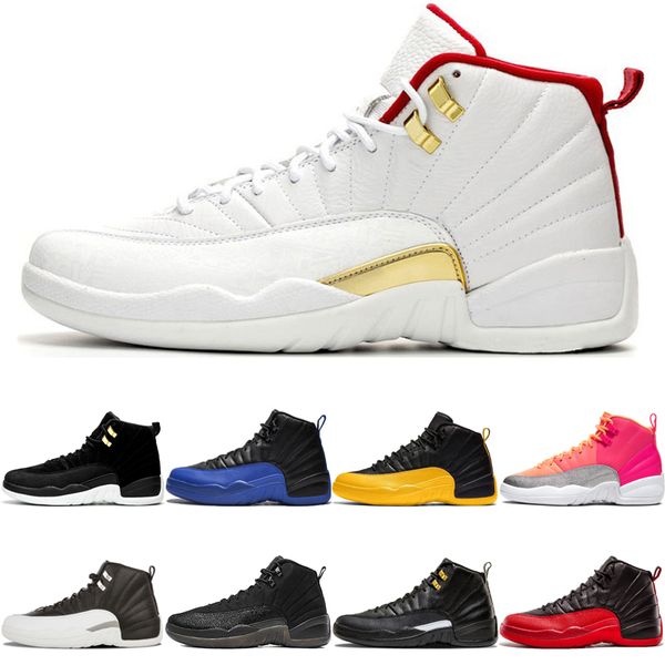 

12 12s jumpman reverse taxi men basketball shoes game royal university gold fiba punch mens sport sneakers trainer