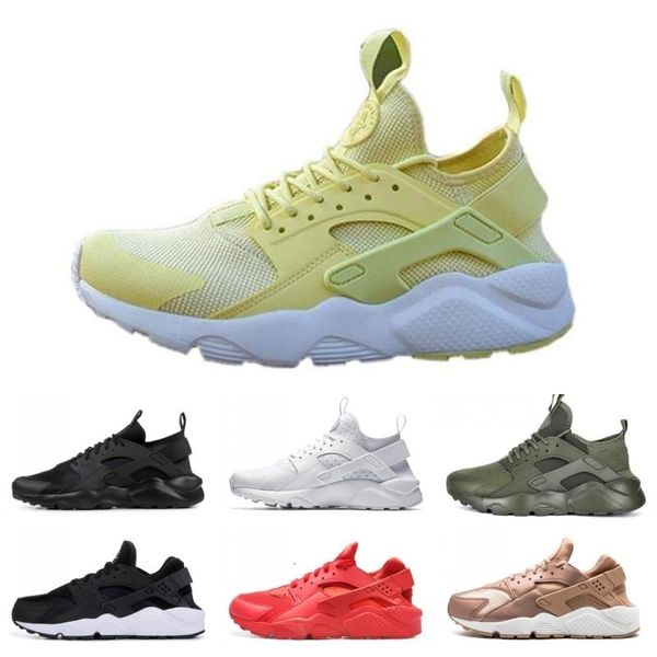 

новые huarache кроссовки 1,0 4,0 mens женщины тройной белый черный красный серый пакет любовь ненависть тренеры huaraches спортивные тапки 3