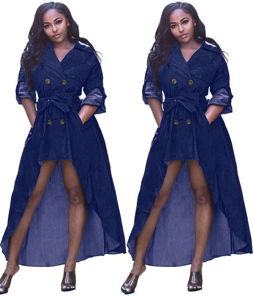 

19hm6157 women's autumn and spring new solid color suit collar belt plus long and short dresses casual fashion skirt, Black;gray