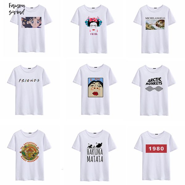 

fashion short t shirt bag womens diy print suprise tshirt the good price short sleeve luck lg, White