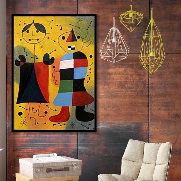

joan miro abstract wall art painting-5 famous canvas painting living room home decoration large pictures 191002