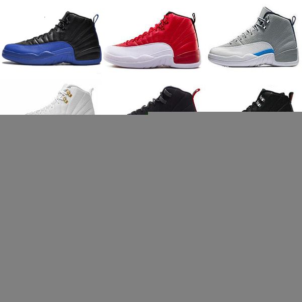 

12s basketball shoes winterized wntr gym red michigan dark grey 12 white black reverse taxi flu game game royal sport sneaker size 7-13