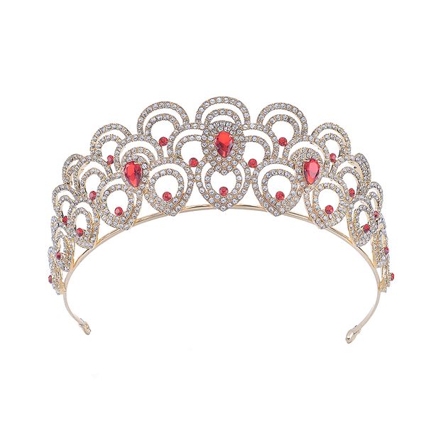 

eseres baroque crystal tiara for women bridal hair accessories women jewelry girls headbands crowns, Golden;white