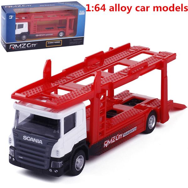

1:64 alloy car models, semi - trailer carrier toy vehicles,metal diecasts,inertial taxiing toys,educational toys,y200318