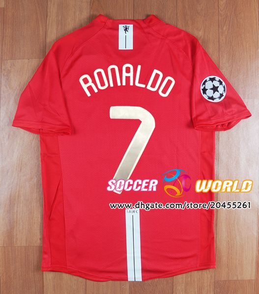

Retro manche ter occer jer ey 2008 ea on united 7 ronaldo ize 2xl, Black;yellow