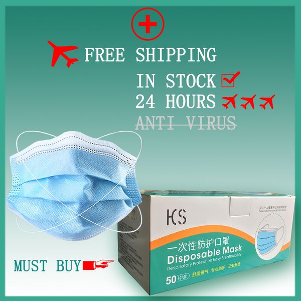 

anti-pollution 3 laye face wear masks disposable dust filter safety protection health mask