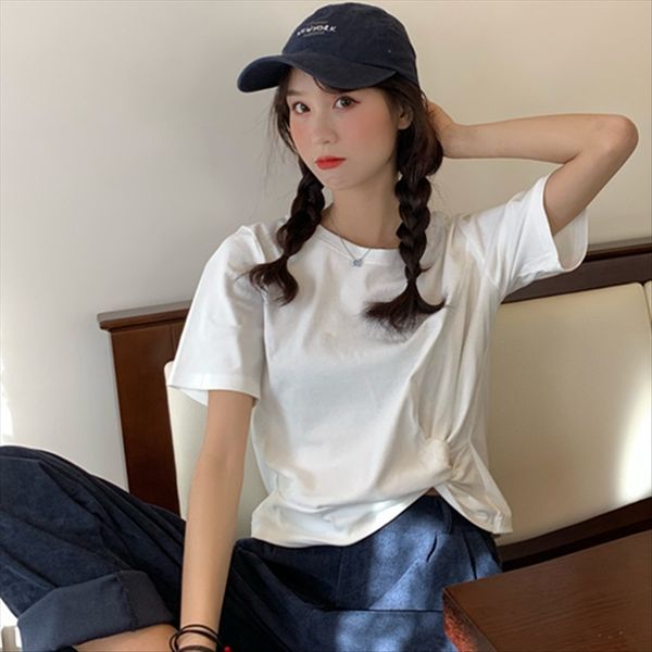 

yafeng summer clothes cross knotted short-sleeved t-shirt female high waist clothing t-shirt clothing navel slim care clothes on the machine, White