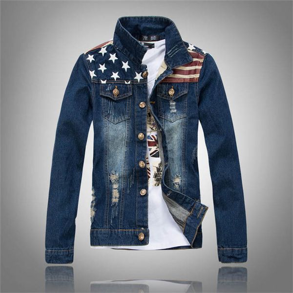 

denim jacket new style 2018 popular man slim men coat single breasted casual chaqueta fashion outerwear, Black;brown