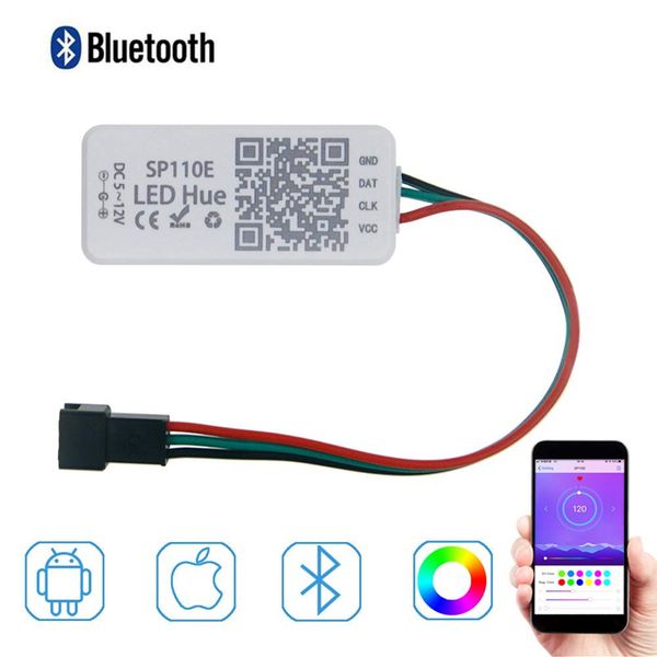 Edison2011 WS2812B WS2811 Adressierbarer LED-Bluetooth-Controller iOS Android App Drahtlose Fernbedienung DC 5V ~ 12V LED-Streifenpixel