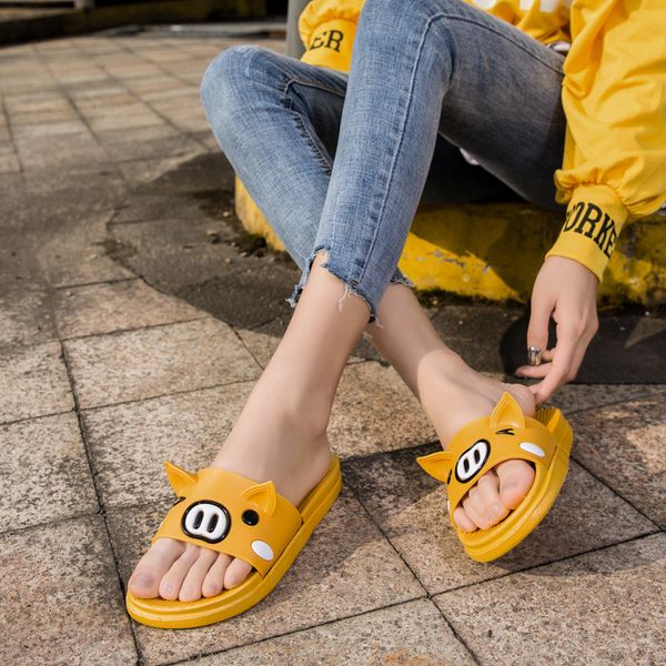 Summer Cartoon Cartoon Pig Slippers Home Bathroom Anti Skid