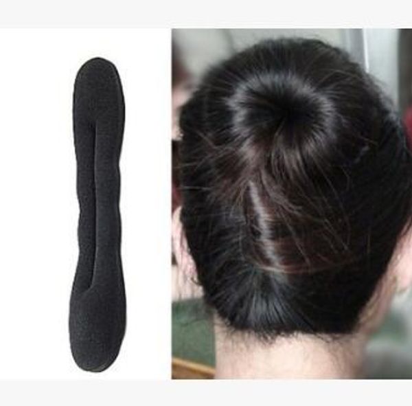 2 Size Direct Selling Black Sponge Hair Bun Maker Magic Bud Like