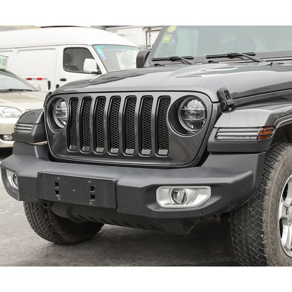 Abs preto roda sobrancelha abajur proteção farol guarnição capa para jeep wrangler sahara jl 2018 acessórios do carro 263p