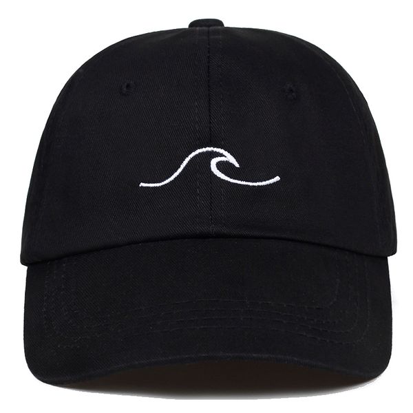

2019 new fashion dad cap wave embroidery baseball caps women snapback hat adjustable cotton outdoor sunshade hats, Blue;gray