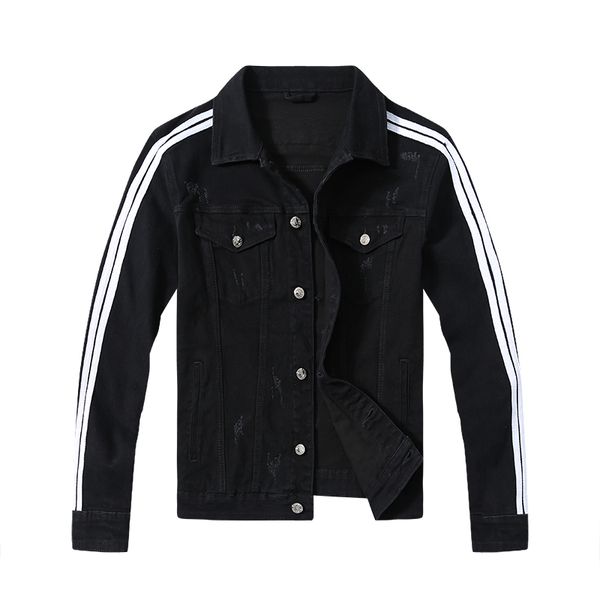 

brand fashion crime jacket designer extraordinary badge denim jacket loose casual men and women denim jacket delivery #x2, Gray