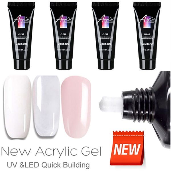 

1pc design acrylic french nail tip gum jelly poly gel slip nail extend builder poly gel remover slip solution art, Red;pink