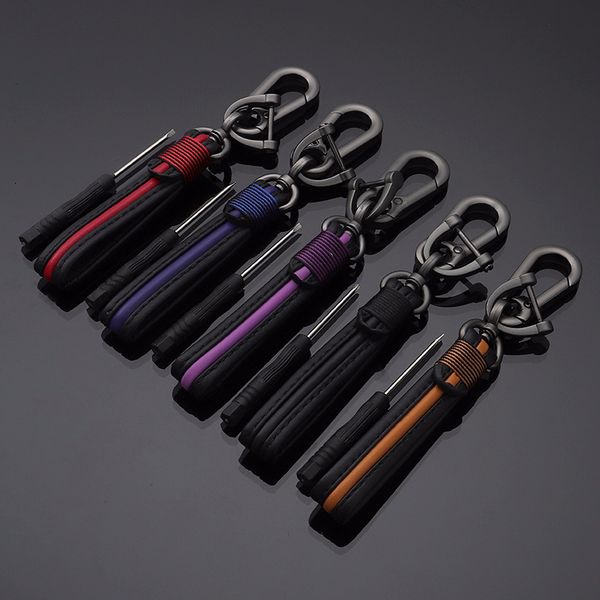 

horseshoe buckle leather metal keychain auto waist leather lover's key chain car keyfob keyrings keyholder for car key, Silver