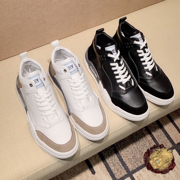 

2020 дизайн обуви для мужчин, мода платформы кроссовок тройной черной белой кожи замши мужских плоских ботинок на открытом воздух при ходьбе, Black