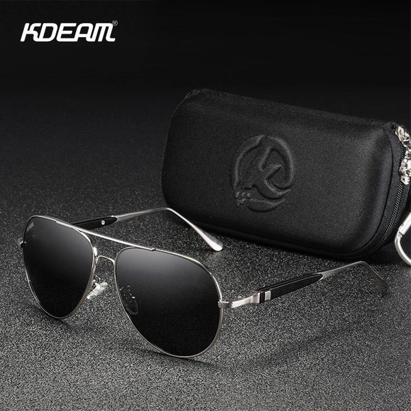 

kdeam 62mm lens pilot sunglasses men new arrival polarized sunglass golf beach shades with protective case bvzbh
