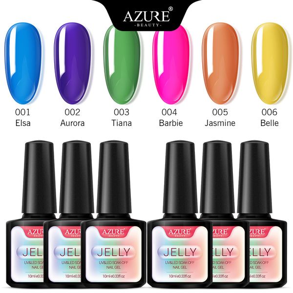 Beauty Jelly Gel Nail Polish Set Nail Art Translucent Gel Enamel Soak