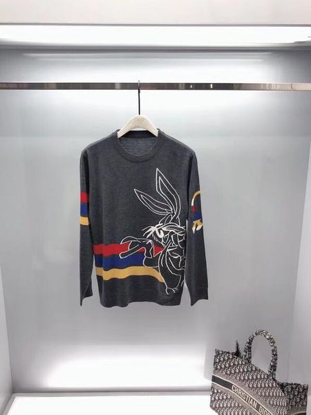 

we11685 fashion men's sweaters 2019 runway european design party style men's clothing, White;black