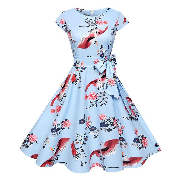 

womens clothing summer dresses summer floral dress 50s vintage elegant print party work office dress rockabilly vestidos designer clothes, Black;gray