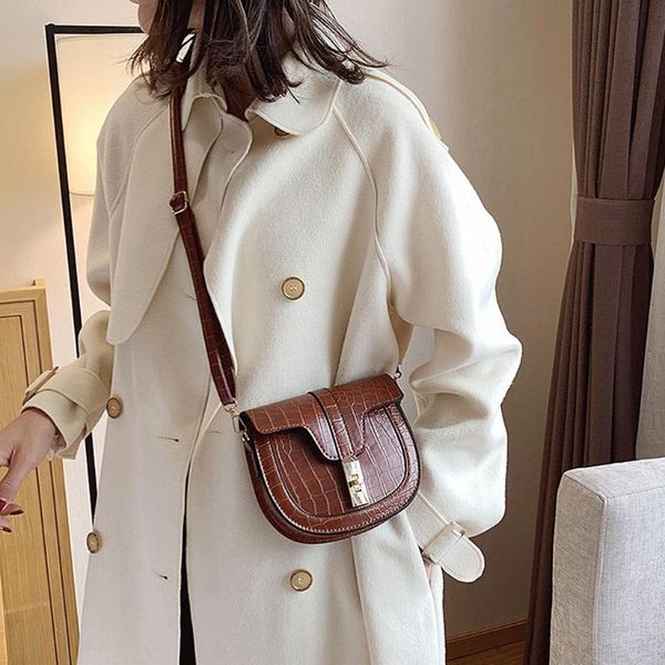 

pattern leather crossbody bags for women 2019 fashion small solid colors turn lock shoulder bag female handbags messenger bag