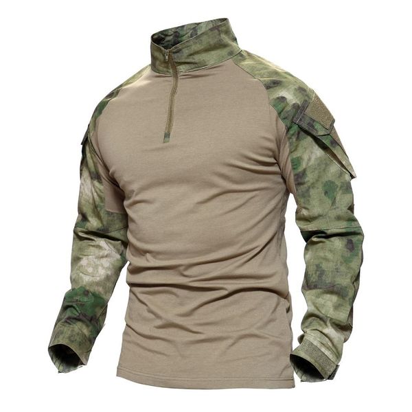 

man multicam t shirts army camouflage combat tactical t shirt military men long sleeve t shirt hunt t-shirts funny, White;black