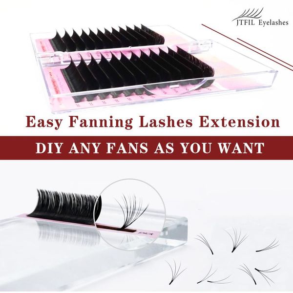 

jtfil auto-fan eyelash extension 0.05mm thickness 2d/3d/4d/5d lashes soft mink eyelashes fans volume lashes natural makeup