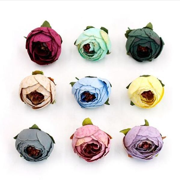 

camellia rosa high-quality simulated decorative flowers for wedding scenes home roses wall flower of 9-colour selected tea rose