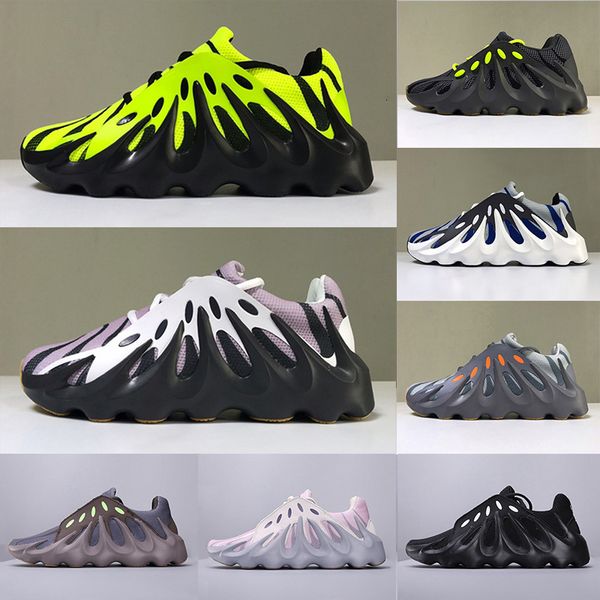 

kanye west 451 men women running shoes triple black white volt mens trainer fashion sports shoe sneakers