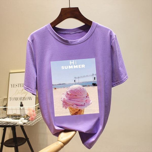 

summer you are very interesting female 2019 loose versatile short-sleeved t-shirt female, White