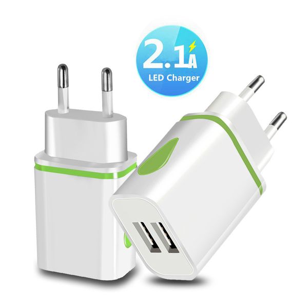 

Led u b charger dual 2 port eu u 5v 2a travel wall adapter light mobile phone adaptor for iphone 11 am ung xiaomi huawei lg