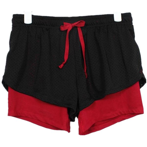 

women's sports shorts women's bodybuilding shorts motion gym 3 colors 5 size quick-dry pants clothes yoga pantskirt, White;red