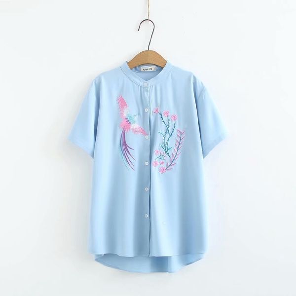 

plus size women white blouse short mouw summer blouses