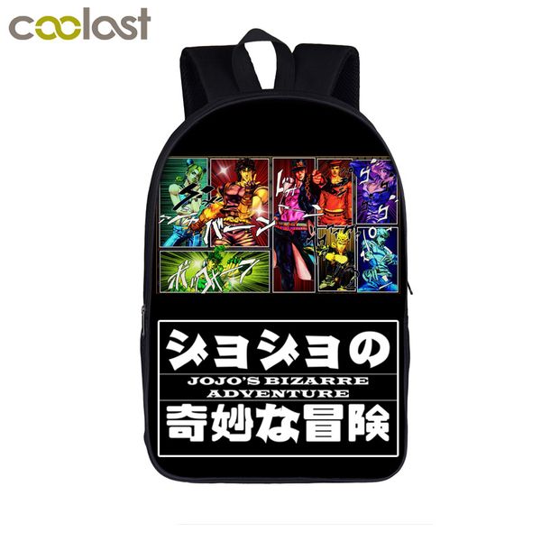 

anime jojo bizarre adventure / killer queen backpack for teenager boys children school bags lapbackpack kids book bag