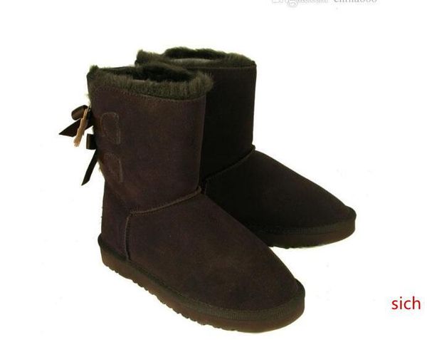 

new fashion australian classic high winter boot leather bow boots female boots snow boots