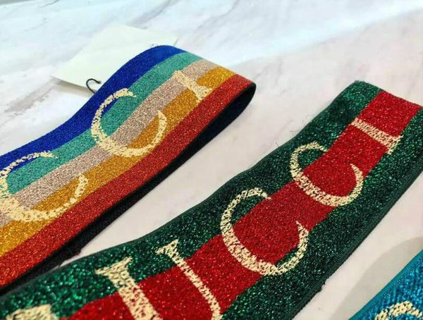 

2020 elastic letter headbands for women and men italy colorful headbands summer autumn hair bands headwraps, Silver